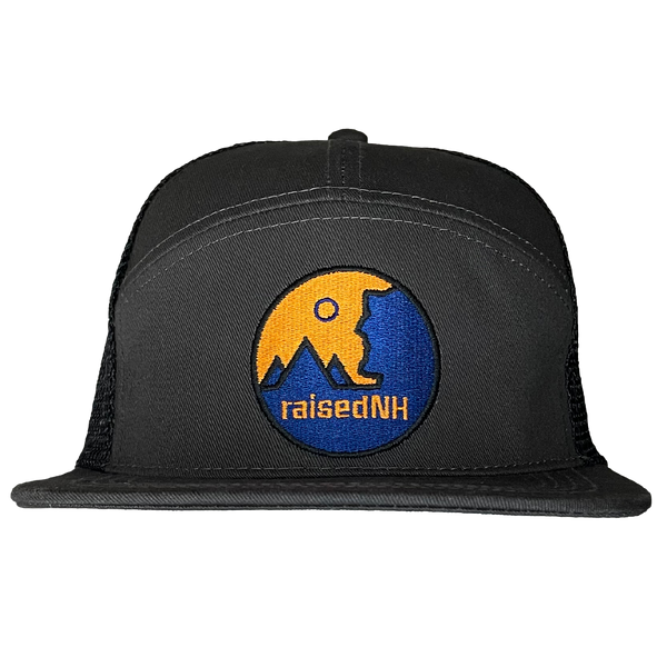 raisedNH New Hampshire State Badge 7-Panel Hat Grey