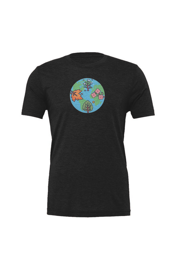 raised4seasons Earth Men's logo tee