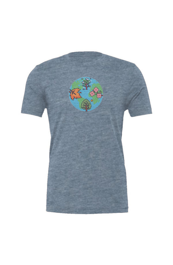 raised4seasons Earth Men's logo tee
