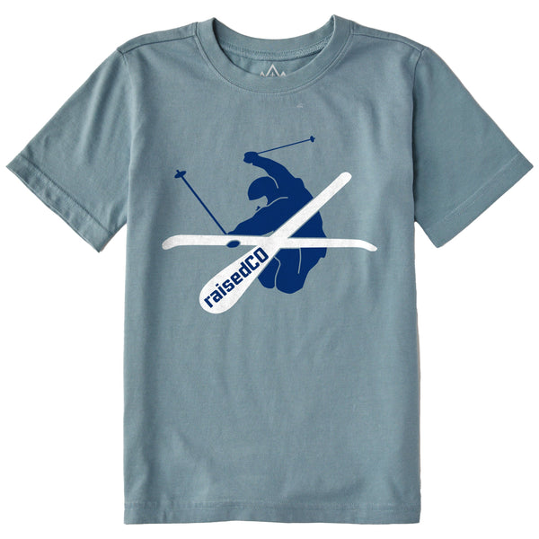 Youth raisedCO Skier Short Sleeve Tee