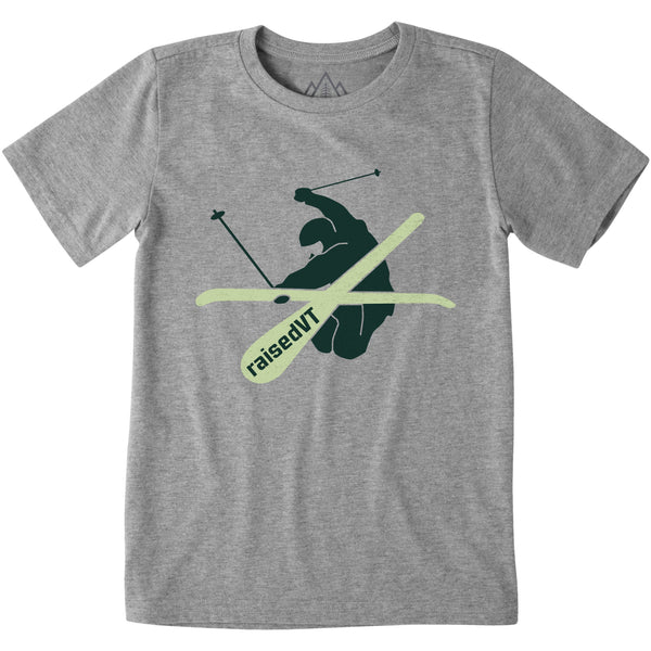 Youth raisedVT Skier Short Sleeve Tee