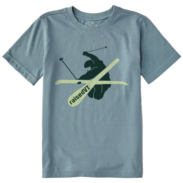 Youth raisedVT Skier Short Sleeve Tee
