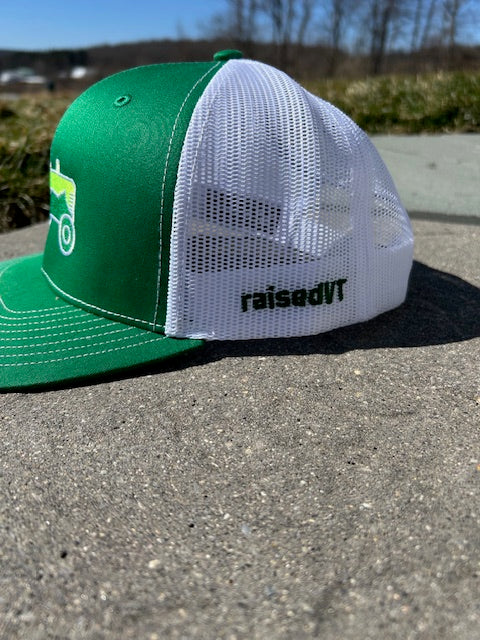 Vintage New England Tractor Logo hat with original raisedVT on the side
