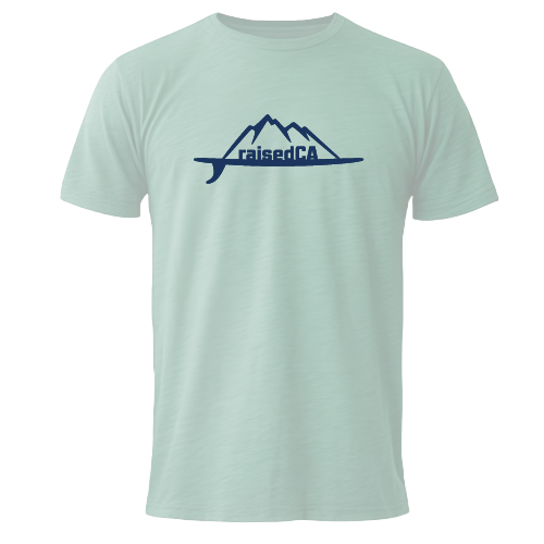 raisedCA California Surf Mountain Men's T-Shirt