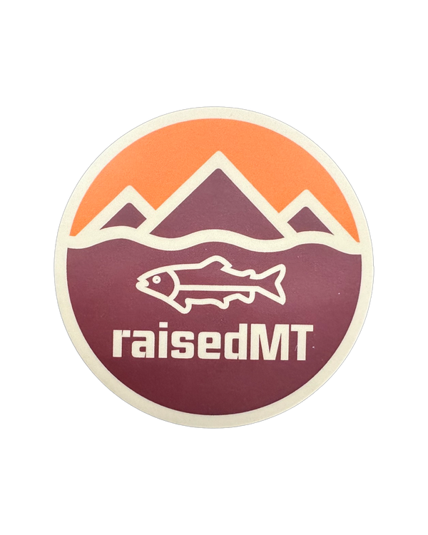 raisedMT Fly Fishing Trout Sticker 3"