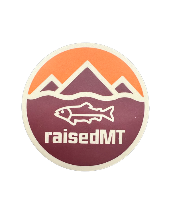 raisedMT Fly Fishing Trout Sticker 3"