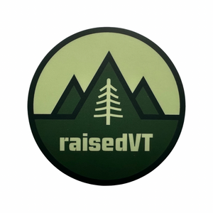 Vermont state waterproof sticker. rasiedVT