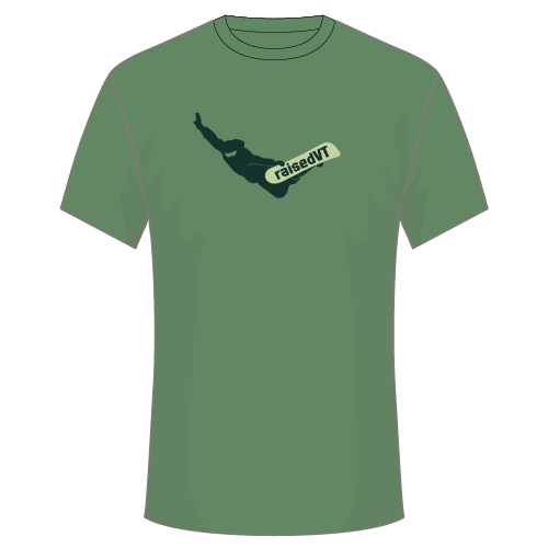 raisedVT Vermont Rider Snowboarder Men's T-Shirt